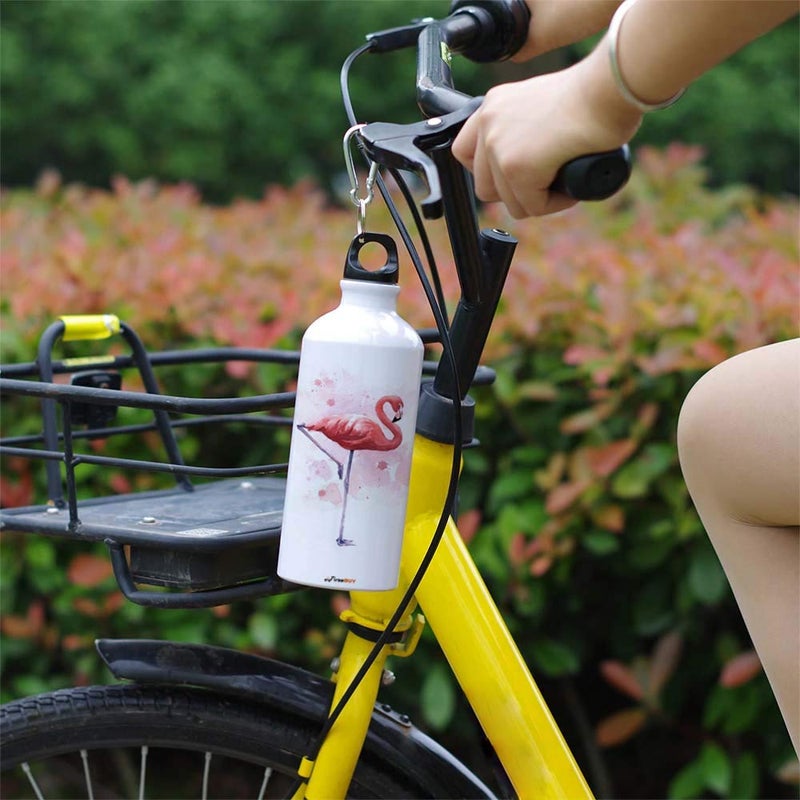 FirseBUY Flamingo Printed Aluminium Sport Water Bottle 600 ml - Image 3
