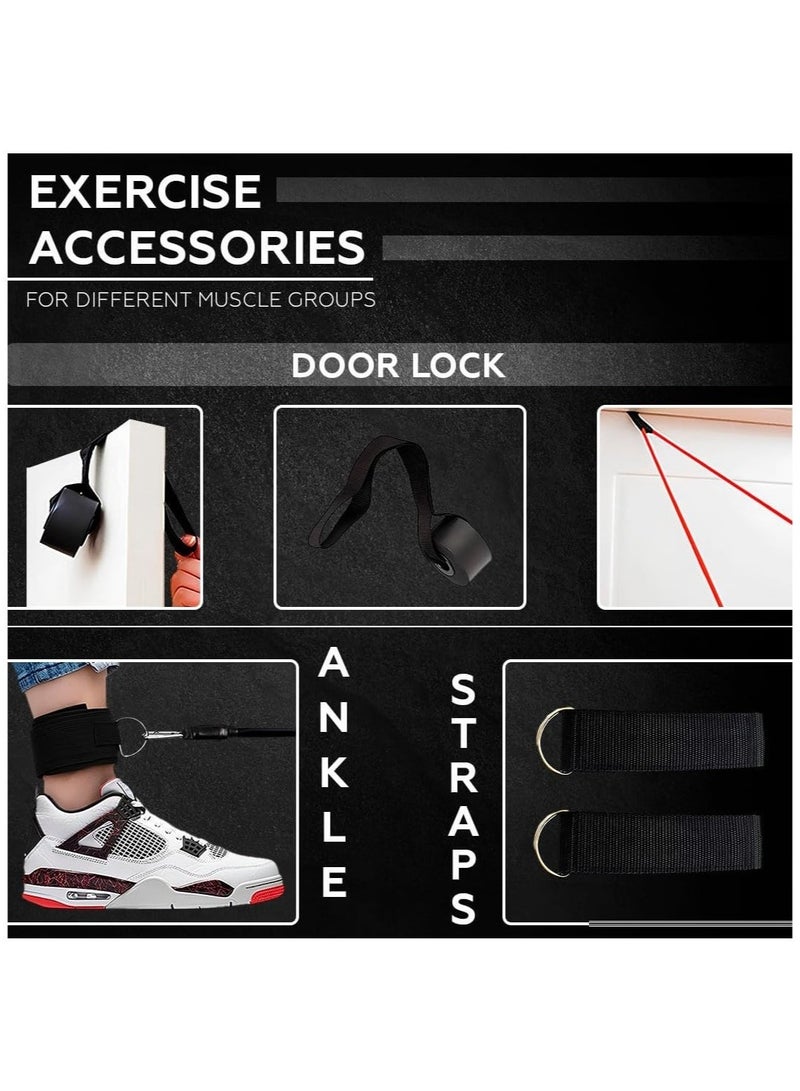 16-Piece Resistance Bands Set – Adjustable Workout Tubes with Handles, Door Anchor & Ankle Straps – Home & Gym Fitness (Up to 150 lbs) - Image 5