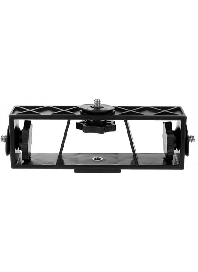 3 in 1 Three Position Multi-Camera Easy Installer Stand Clip Holder with 3 x 1/4 Screws for DSLR Action Camera Mobile Cell Phone Shooting Bracket
