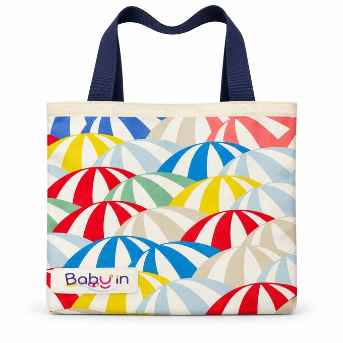 Baby IN Large Beach Essentials Tote Bag for Family Outings, Towels, Swimwear and Beach Accessories – Sun Bag - Image 1