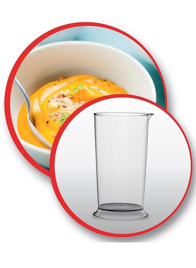 Moulinex Optichef Hand Blender 1000 Watts 12 Functions 500 ML Chopper DD6551EG White - Image 4
