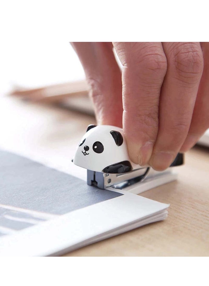 Zikra Portable Mini Panda Desktop Stapler Set with 1000PCS No.10 Staples Durable Standard Staplers for Office School Home or Travel - Image 3