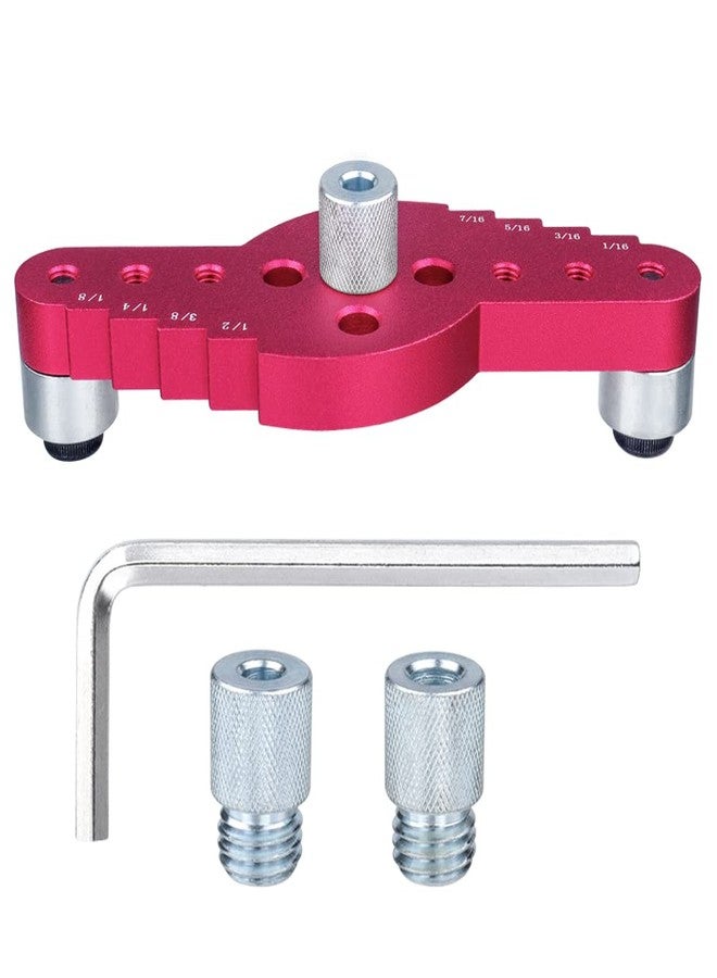 آيتش مجموعة أدوات حفر الثقوب المستقيمة ذاتية التمركز من Eyech، مكونة من 5 قطع، ودليل تثبيت المسامير الخشبية من سبائك الألومنيوم - Image 1