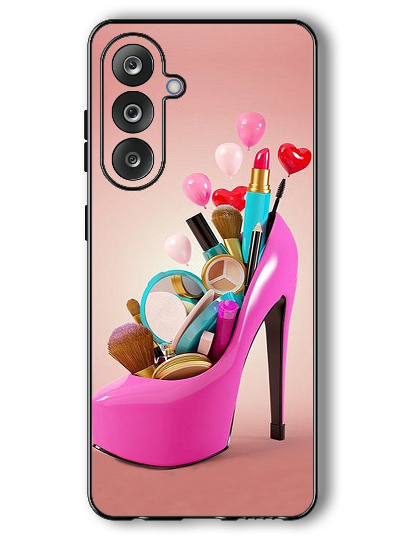 Theodor Case Compatible with Samsung Galaxy F36/ M36 6.7 Inch Protection Shockproof Bumper Cover Shoe With Makeup Items - Image 1