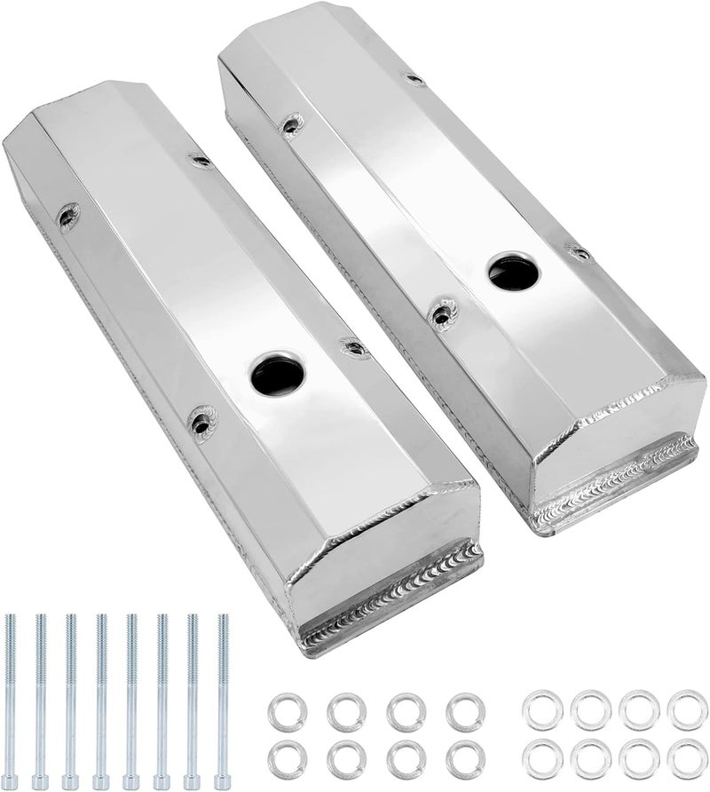 Tektall Clear Anodized Aluminum Tall Valve Covers - Image 1
