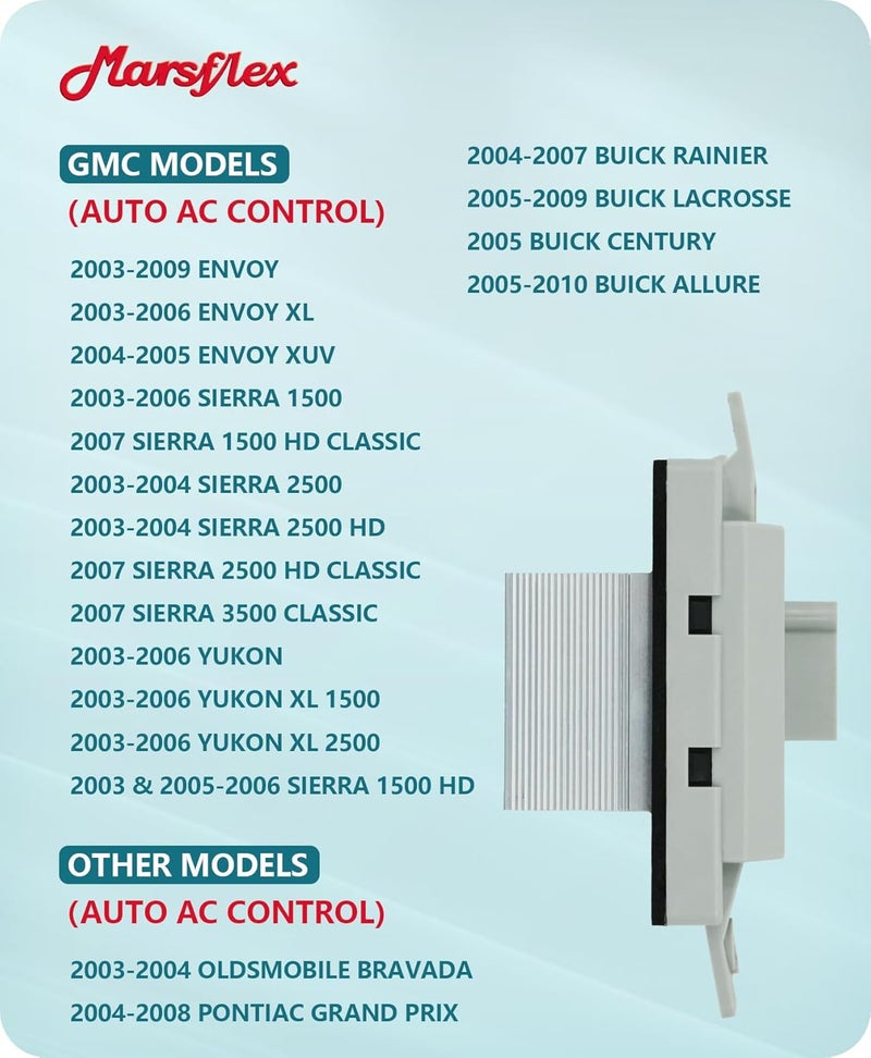 Marsflex Blower Motor Resistor for Chevy and GMC Vehicles (2003-2009) - Image 4