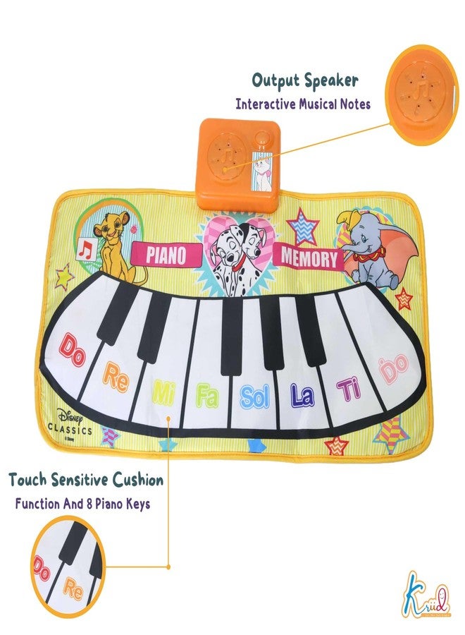 Kriiddaank Disney Piano Music Mat - Electronic Floor Keyboard for Toddlers & Kids | Interactive Musical Dance Playmat with 8 Piano Keys & 3 Function Keys | Educational Learning Toy for Boys & Girls 3+ - Image 4