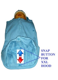 HOOPA 2-In-1 Hooded Feeding Pillow Blue | Feeding Pillow With Cover | Nursing Pad With Baby Cover Baby Carrier, Reclined Carrier, Infant Carrier  - Image 5