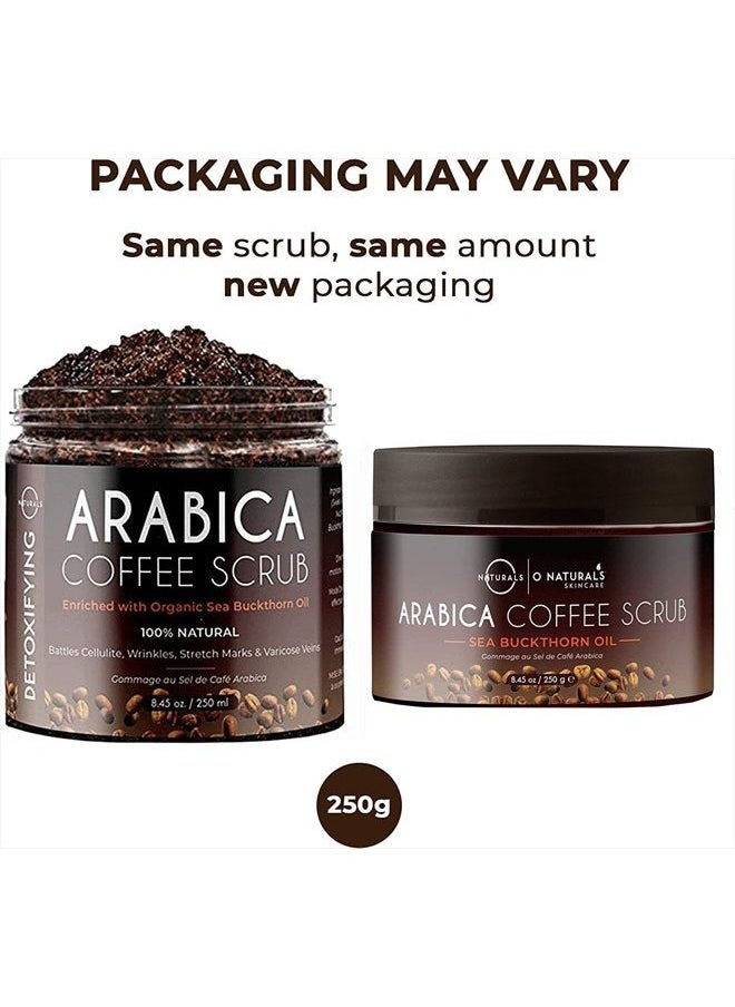 O Naturals Organic Coffee Arabica Women & Mens body scrub, Natural Dead Sea Salt Scrub, Moisturizing Leg, Hand Scrub & Face Scrub, Natural Body Polish, 8.45oz  - Image 5