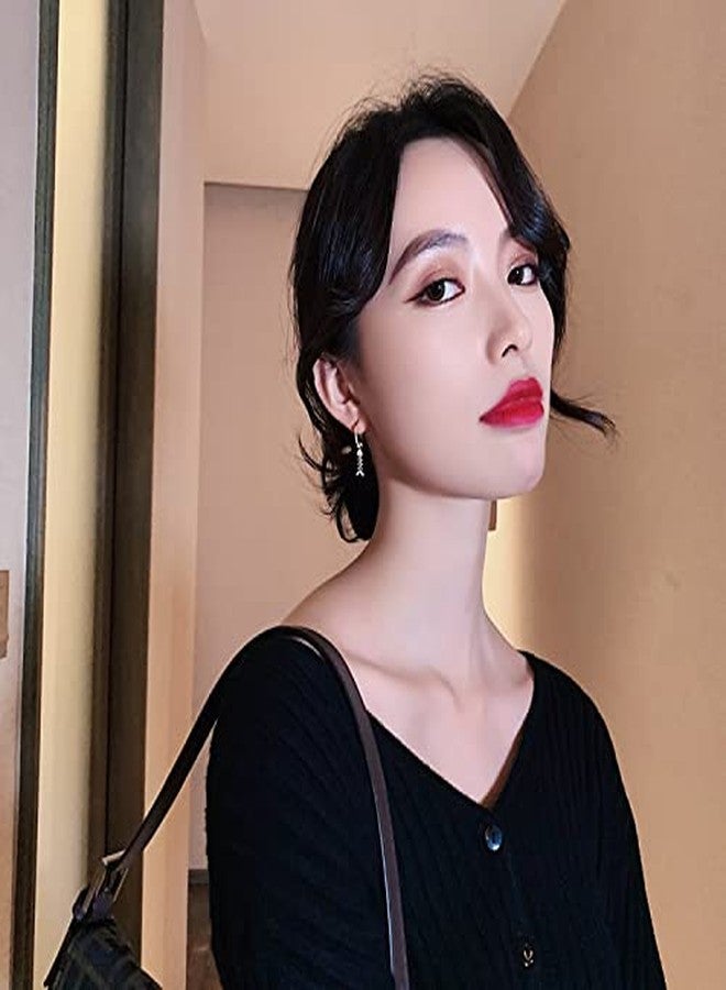 Honmin® Micro-Inlaid Fishbone Earrings for Women | All-Match Cute Ear Clips | Fashion Jewellery | Gold - Image 3