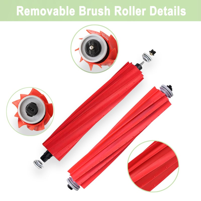 Bvhonwe 17 Pack Roborock Q7 Replacement Parts Compatible for Roborock Q7 Q7+ Q7 Max Q7 Max+ Vacuum Cleaner 1 Main Brush  4 Filter  4 Side Brush  4 Mop Cloth  4 Dust Bag - Image 3
