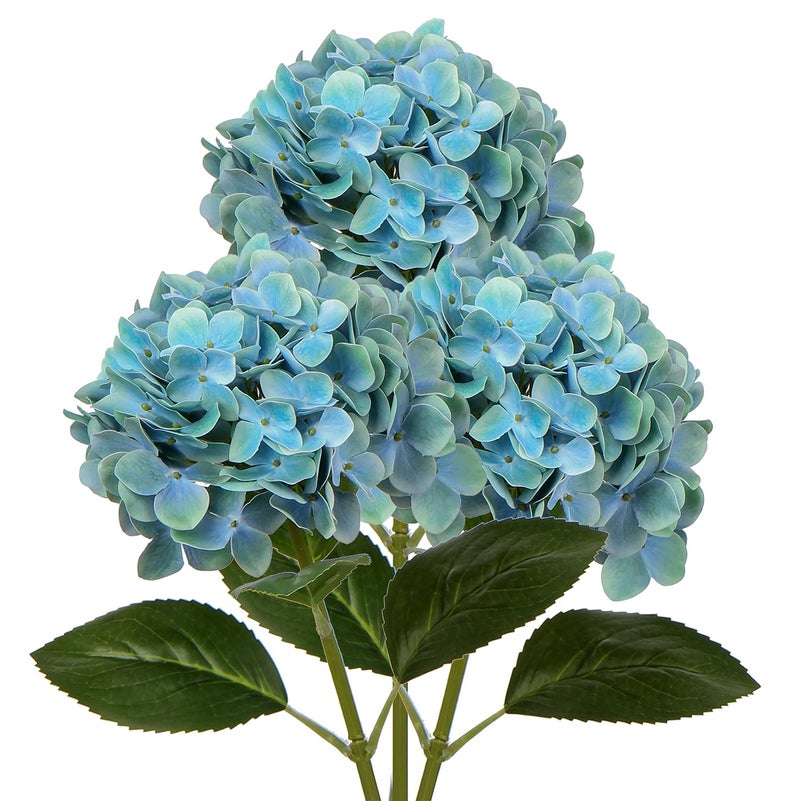 Artificial Blue Hydrangeas Tall Artificial Hydrangea Stems 26 Faux Hydrangea Silk Flowers Fake Hydrangea Resuable for PartyHomeOffice Decor Artificial Flower Perfect for Wedding Decor Gift3