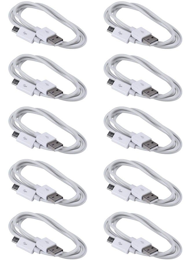 Micro USB Charger Cable For Samsung White (10Pcs)  - Image 1