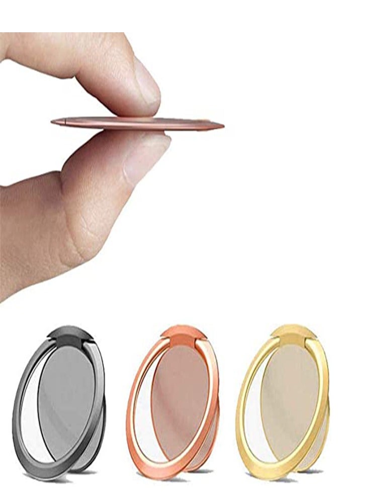 Excefore 3 Pack Phone Ring Holder, Magnetic Car Grip Mobile Stand for Ultra-thin Phone Ring Frame Slimmest Phone Grip, Phone Ring Holder Universal Adjustable - Image 1