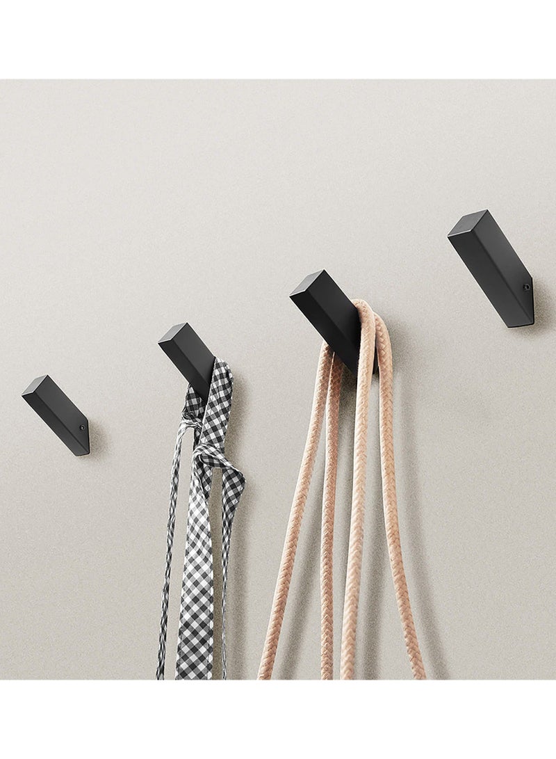 2 Pack Matte Black Square Hook, Non-Marking Heavy Duty Hook, Modern Minimalist Style Robe Hook, SUS 304 Stainless Steel Heavy Duty Wall Hooks Waterproof for Bathroom Bedroom Entryway Coat mudroom - Image 4