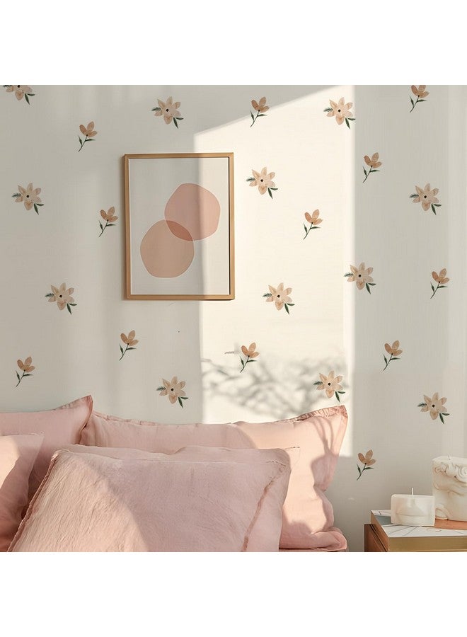 YouRfocus Daisy Wall Decals | 72 PCS Boho Flower Stickers for Girls' Rooms, Playrooms, Nurseries | Dual Layer Print for High Coverage | Removable Peel and Stick （Orange）| 12 Sheets - Image 1