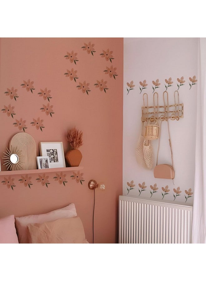 YouRfocus Daisy Wall Decals | 72 PCS Boho Flower Stickers for Girls' Rooms, Playrooms, Nurseries | Dual Layer Print for High Coverage | Removable Peel and Stick （Orange）| 12 Sheets - Image 3