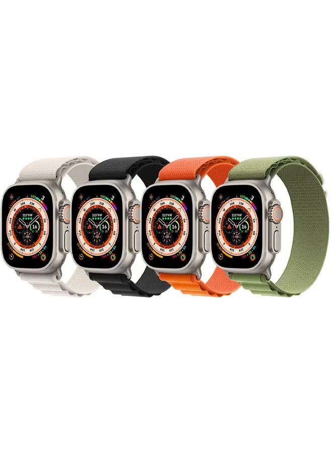 IAF 4Pack for Apple Watch Alpine Loop Band 49mm/45mm/44mm Nylon Woven Sport Strap Compatible with iWatch Series 8/Ultra/7/SE/6/5/4/3/2/8 - Image 2