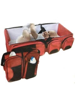 Generic 2 in 1 Foldable Baby Bed with Red Travel Bag by Another Brand for a Comfortable Sleeping Experience on the Go  - Image 2