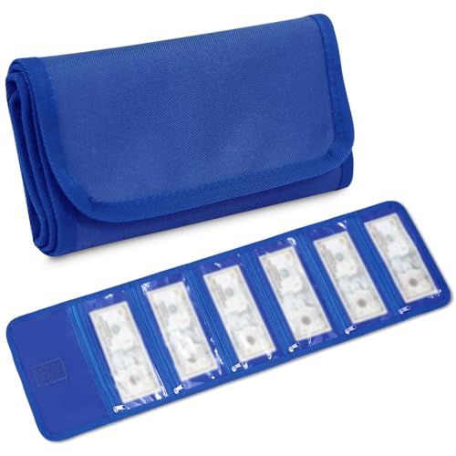 VOCHIC Money Wallet, Money Organizer for Cash with 6 Pocket,Money Bags, Money Pouch,Cash Organizer, Cash Bag, Small Travel Money Holder for Budgeting, Receipt and Tips, for Gifts - Image 1