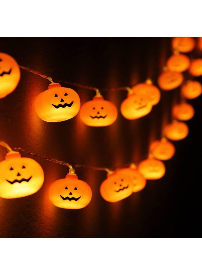 Chielor Halloween Decorations Pumpkin String Lights, USB, 3 Metres 20 Pieces Pumpkin LED  Lights Cute Waterproof Orange Lights for Indoor Outdoor Party  Decoration Bedroom Windows - Image 1