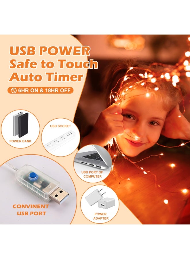 Chielor Halloween Decorations Pumpkin String Lights, USB, 3 Metres 20 Pieces Pumpkin LED  Lights Cute Waterproof Orange Lights for Indoor Outdoor Party  Decoration Bedroom Windows - Image 4