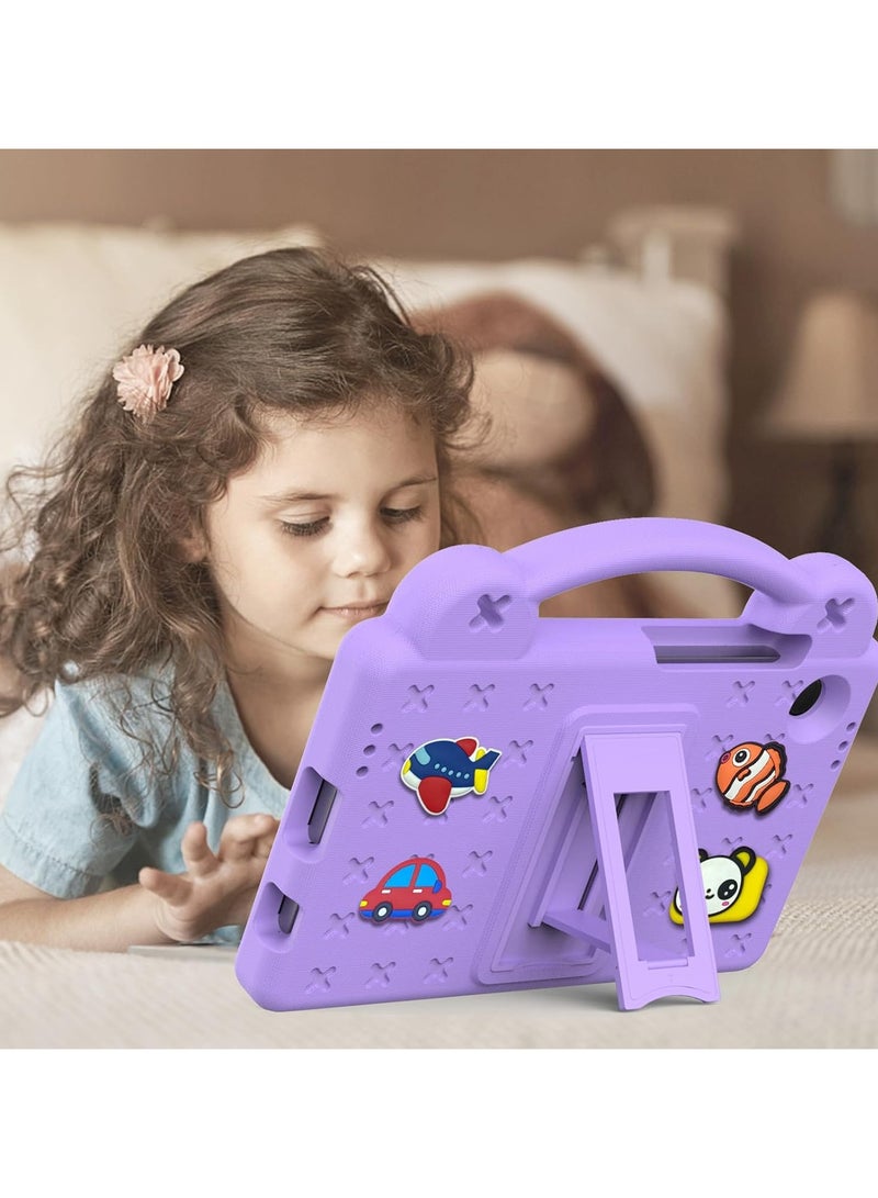 VKL Compatible with Samsung Galaxy Tab A9 (2023), Shockproof Protective Case with Shoulder Strap Handle Holder, Lightweight EVA Kid-friendly, Drop Resistant (Purple) - Image 5