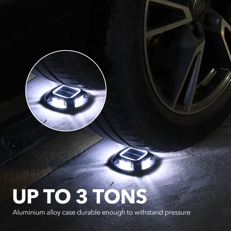 AGPTEK Solar Driveway Lights Outdoor 8 Pack, 2 Color Modes LED Deck Dock Marine Waterproof Driveway Marker Lights for Step Sidewalk Stair Garden Pathway Walkway Yard (Warm White/Cool White) - Image 3