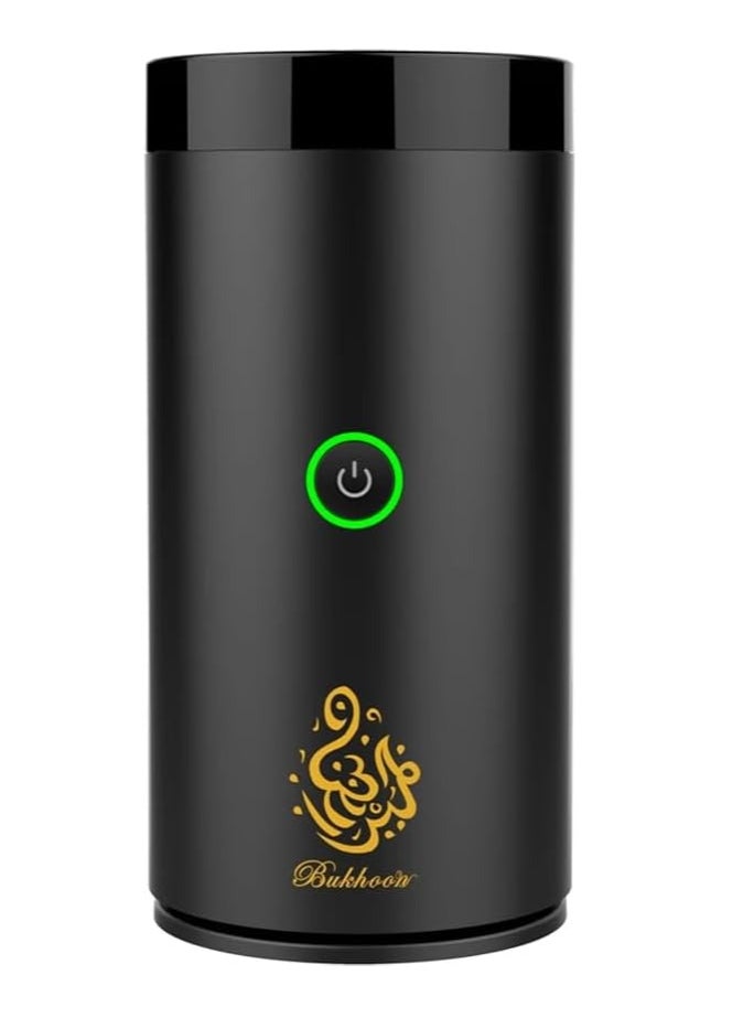 Bukhoor Arabian Electronic Aromatherapy Incense Burner for Home Car, Rechargeable USB Type C Portable Electric Incense Burner Black  - Image 1