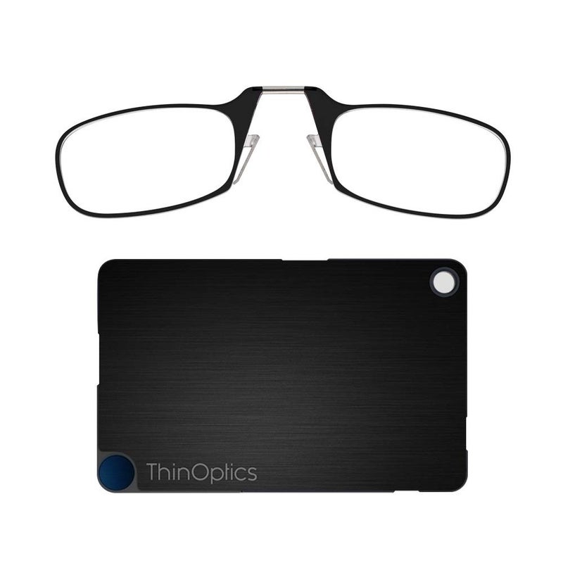 ThinOptics Reading Glasses FlashCard Case Black Frame 100 Strength Readers - Image 3