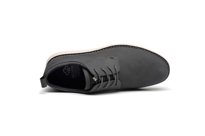 DECARSDZ Mens Dress Shoes Casual Oxford Shoes Business Formal Derby Sneakers Walking Shoe Grey - Image 2