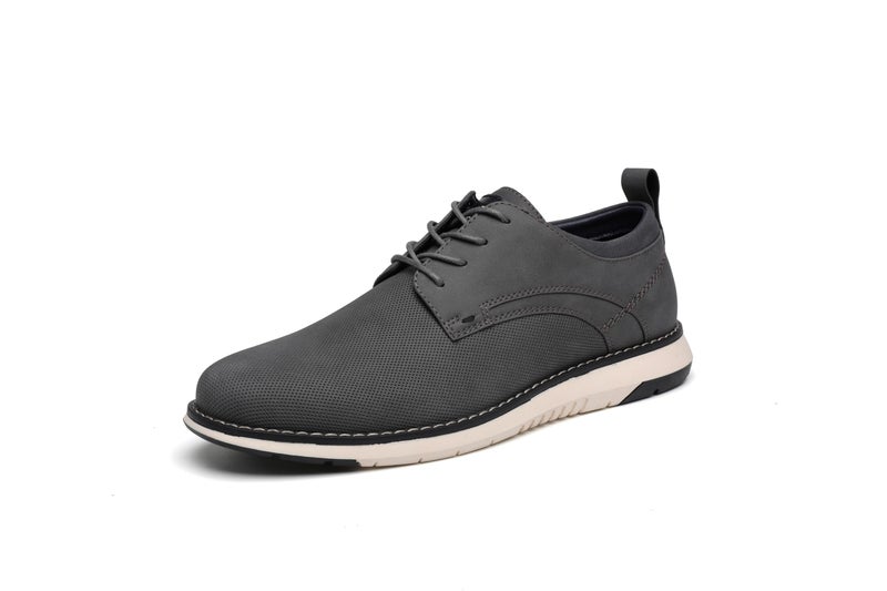 DECARSDZ Mens Dress Shoes Casual Oxford Shoes Business Formal Derby Sneakers Walking Shoe Grey - Image 1