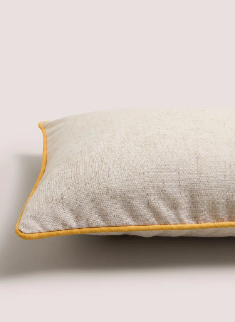 ماتلان وسادة مطرزة بالزهور الخريفية محايدة