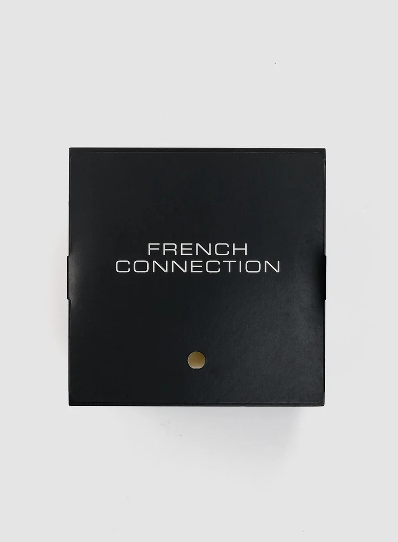 French Connection White Wooden surround Lemongrass & Ginger Candle 480G