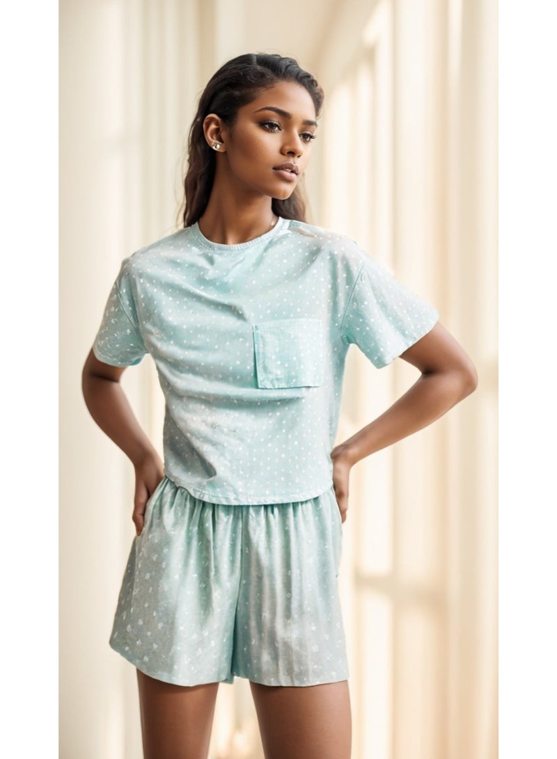 LoryLux Ellise Girls Pajama Set | Soft & Breathable Cotton Sleepwear | Short Sleeve & Shorts Nightwear | Cute & Comfortable - Image 3