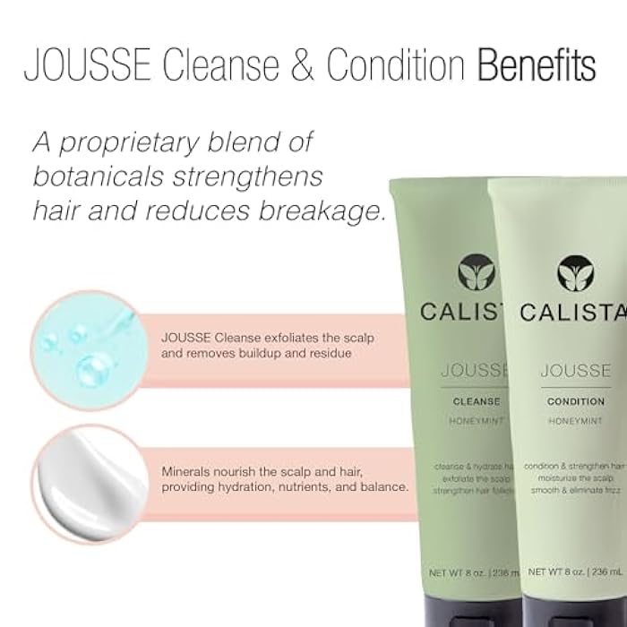 Calista JOUSSE Cleanse Scalp Exfoliating Shampoo – Sulfate-Free, Strengthens & Protects with Keratin Amino Acids, Rice Protein & Botanicals – Color Safe, UV Protection – Honeymint Blend (8 oz) - Image 5