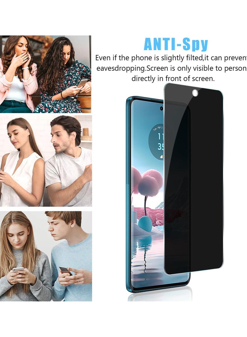 Tempered Glass Privacy Film for Modorola Edge 40 Neo [Full bonding][Full coverage][No bubbles][scratch resistant] - Image 4