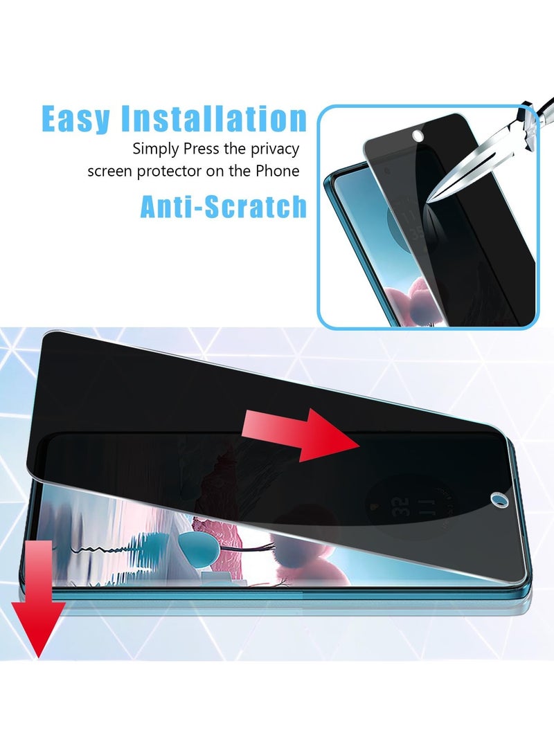 Tempered Glass Privacy Film for Modorola Edge 40 Neo [Full bonding][Full coverage][No bubbles][scratch resistant] - Image 5