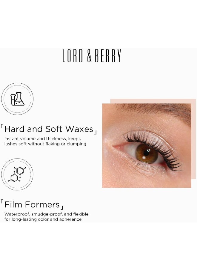 LORD & BERRY Never Too Much Longwear Waterproof Mascara, 0.28 Fl. Oz.  - Image 5