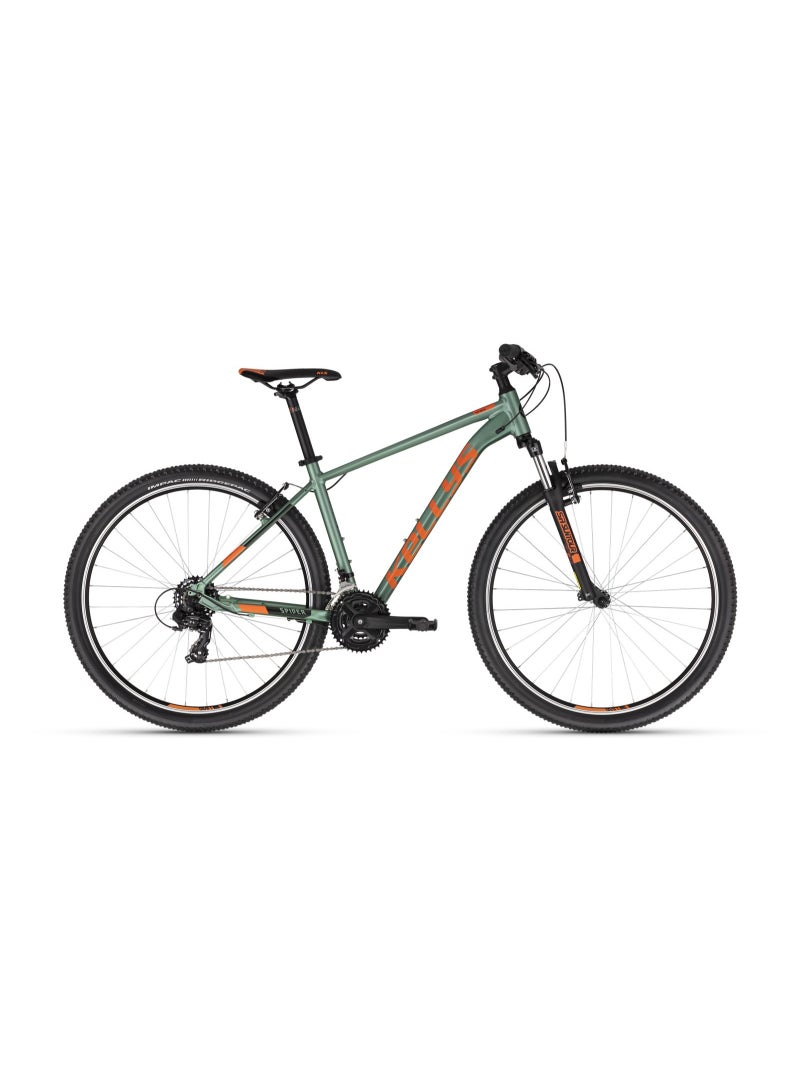 KELLYS KELLYS SPIDER 10 Mountain Bike 27.5" – 21-Speed Shimano, SR SUNTOUR Fork, V-Brake – Lightweight Aluminium Frame – Green & Neon Yellow – Men’s MTB Bicycle - Image 4