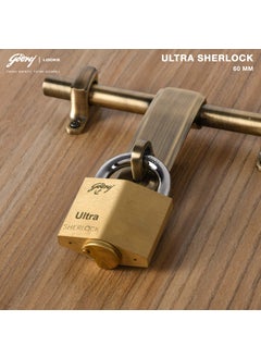 Godrej Locking Solutions and Systems Godrej Locks I Ultra Sherlock 60mm I 3 Keys I Square Lock for Main Door I Gate Lock I Tool Box Shutters Shops Offices I Blister Finish  - Image 2