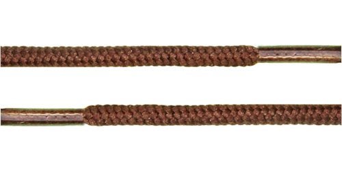 BCB Wear Round Shoelaces 3/16" Thick Solid Colors for All Shoe Types Several Lengths (Brown-27) - Image 2