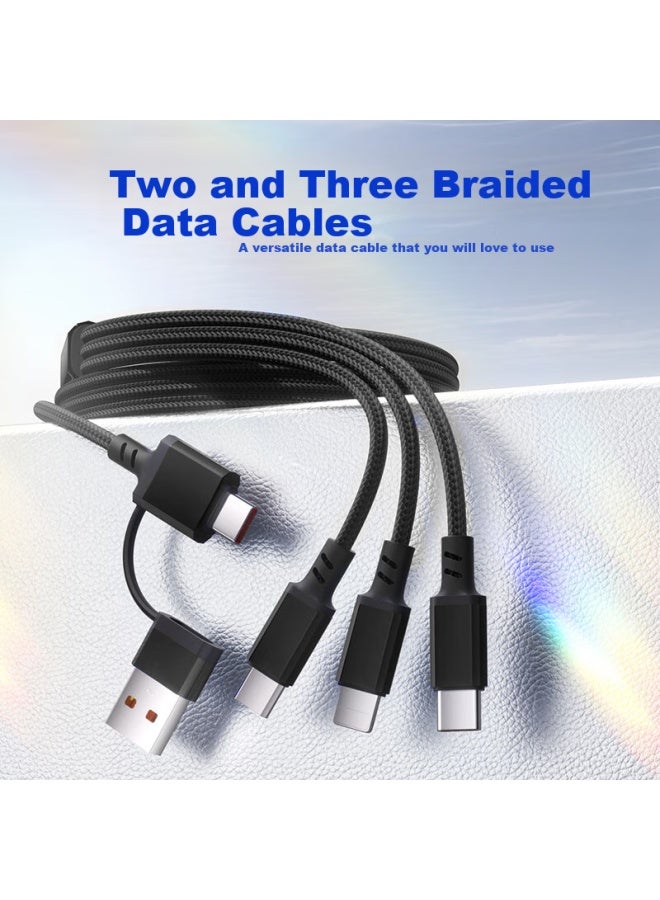 Lingchen 3-In-1 Fast Charging Data Cable With Multiple Heads (Type-C, Apple 15/14/13 Pro, Android) Lc-519 - Image 1