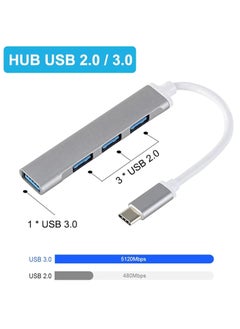 Generic USB C Hub 4 Port USB 3.0 - aluminum alloy - Ultra Slim  - Image 2