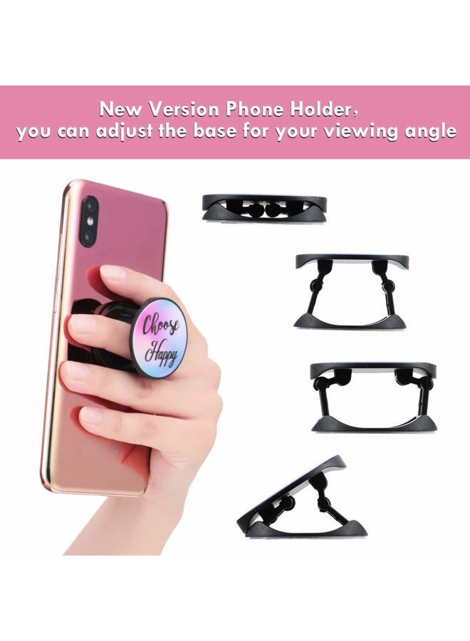 Frienda 6 Pieces Foldable Expanding Stand Holder Inspirational Quote Phone Grip Socket Holder Finger Stand Holder Kickstand Grip for Smartphone and Tablets - Image 2