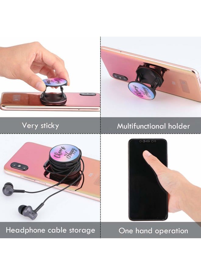 Frienda 6 Pieces Foldable Expanding Stand Holder Inspirational Quote Phone Grip Socket Holder Finger Stand Holder Kickstand Grip for Smartphone and Tablets - Image 3