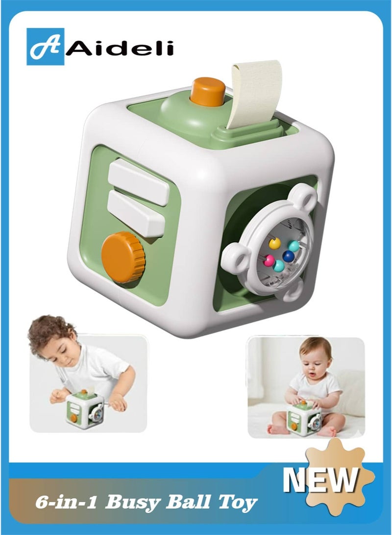 Aideli 6-in-1 Montessori Busy Ball Sensory Toy for Toddlers 1-3, Fine Motor Skills Educational Travel Toy - Image 1