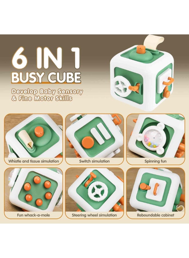 Aideli 6-in-1 Montessori Busy Ball Sensory Toy for Toddlers 1-3, Fine Motor Skills Educational Travel Toy - Image 2