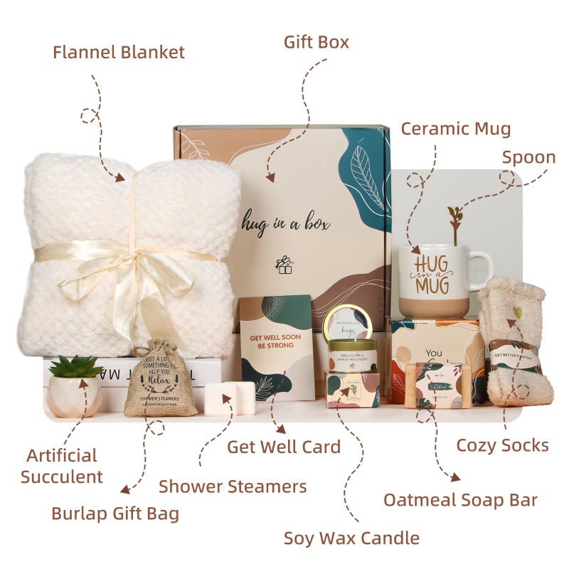 APRBOX Get Well Gifts for Women Feel Better Gifts Baskets for Women After Surgery Cancer Care Gifts for Friend Sick Chemo Care Package Encouraging Pamper Comfort Wellness Box For Her - Image 3