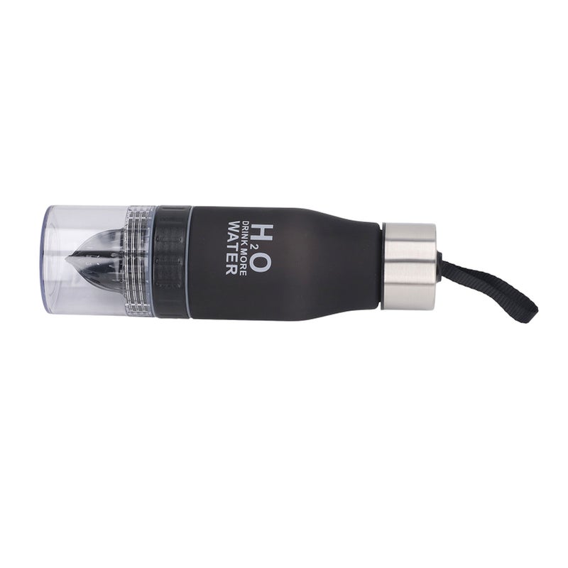Fruit Infuser Bottle 650ml Black: Squeeze Juice Function - Leakproof Design Fruit Water Bottle for Outdoor Activities Office Travel Sports Enthusiasts - Image 4